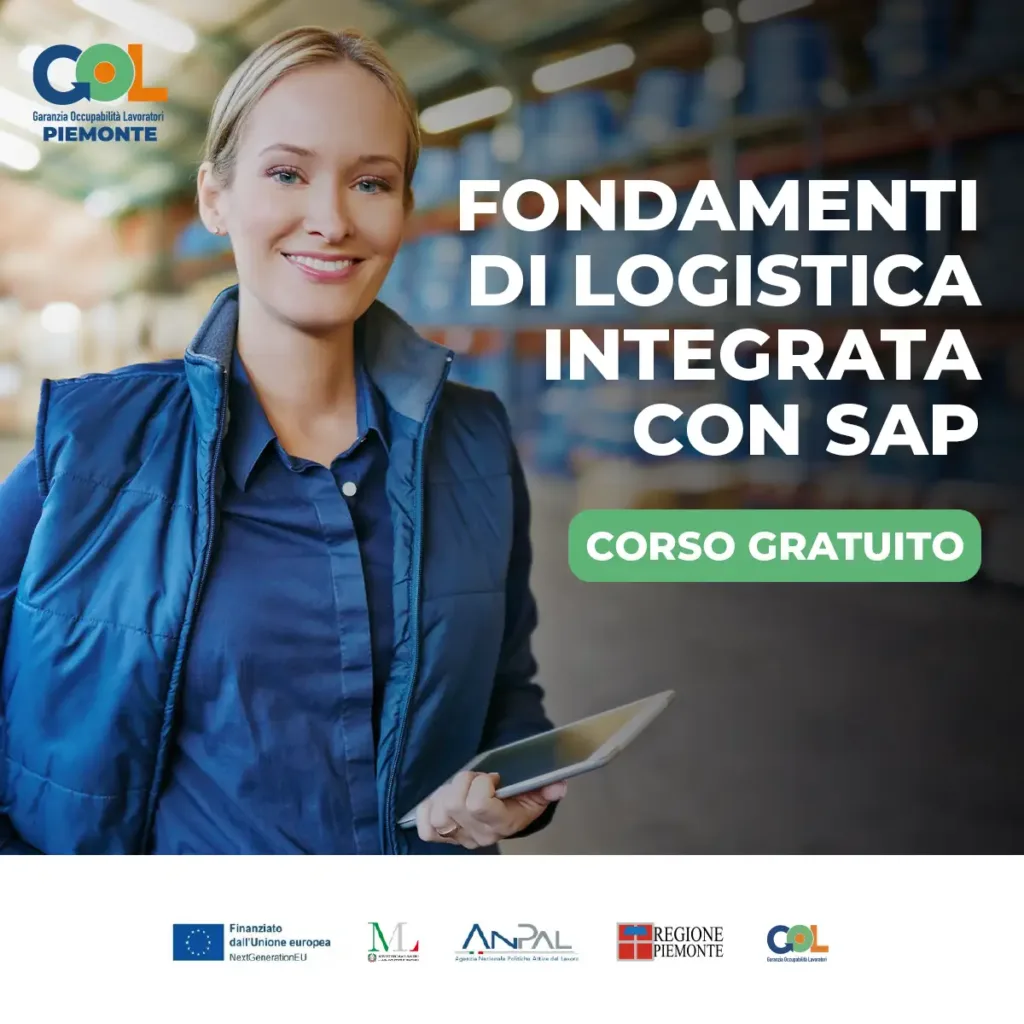 Programma GOL Piemonte, corsi gratuiti per disoccupati a Torino, corso fondamenti logsitica integrata | ForIT | ForIT