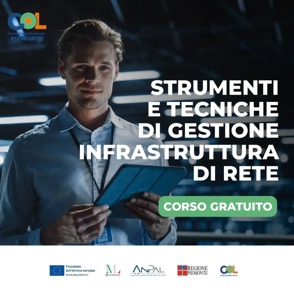 Programma GOL Piemonte, corsi gratuiti per disoccupati a Torino, corso infrastruttura rete | ForIT | ForIT